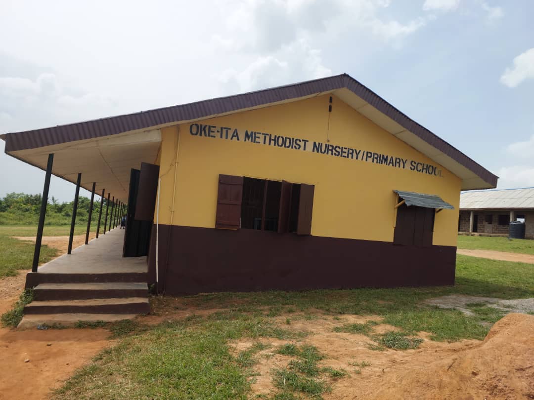 Oke-Ita Nursery and Primary School long view of completed structural renovation
